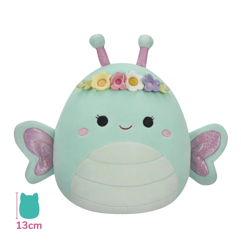 SQK_-_Little_Plush_5_Squishmallows_Reina_-_Seafoam_Green_Butterfly_W_Flower_Crown_web