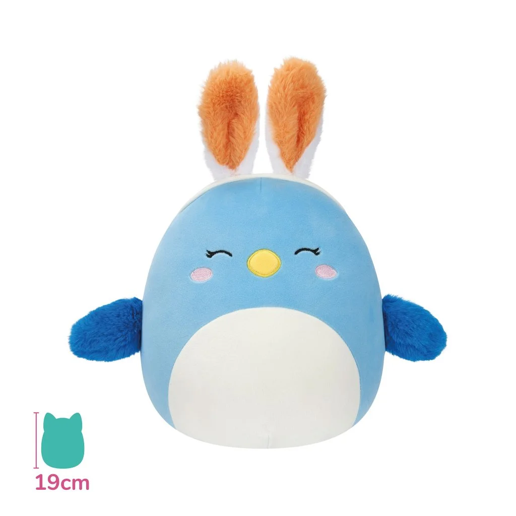 SQK_-_Little_Plush_7.5_Squishmallows_Bebe_-_Blue_Bird_WYellow_Beak_and_Bunny_Ears_web
